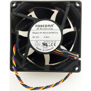 FOXCONN PV903212PSPF 0A 0B PV903212PSPF0A PV903212PSPF0B 12V 0.60A 4wires cooling fan