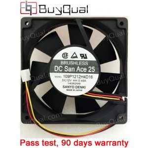 SANYO 109P1212H4D16 12V 0.45A 3 wires Cooling Fan