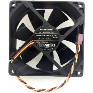FOXCONN PVA092G12M 12V 0.24A 3wires 12V 0.55A 4wires Cooling Fan