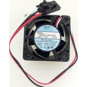 NMB 1608KL-05W-B59 A90L-0001-0528/70 24V 0.11A 3wires Cooling Fan