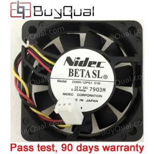 Nidec D06R-12PS1 01B 12V 0.20A 3wires cooling fan