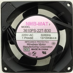 NMB 3610PS-22T-B30 3610PS-22T-B30-B00 220V 13/10W Cooling Fan - Original New