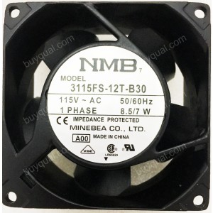 NMB 3115FS-12T-B30 115V 8.5/7W Cooling Fan