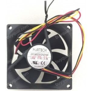 MARTECH DF0802512SEHN 12V 0.30A 3.6W 3wires cooling fan