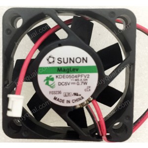 SUNON KDE0504PFV2 5V 0.7W 2wires Cooling Fan