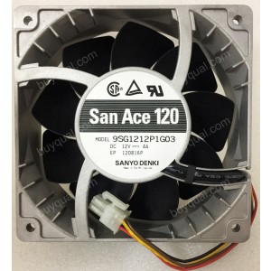 Sanyo 9SG1212P1G03 12V 4A 4wires Cooling Fan