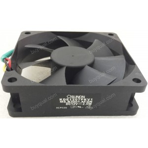 SUNON KDE1207PKV1 12V 2.0W 3wires Cooling Fan