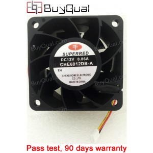SuperRed CHE6012DB-A 12V 0.86A 3wires Cooling Fan