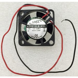 ADDA AD0212LB-K50 12V 0.06A 2wires Cooling Fan