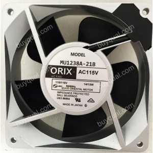ORIX MU1238A-21B 115V 14/13W 2wires Cooling Fan