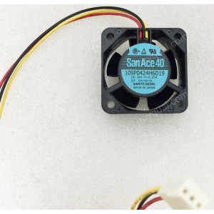 Sanyo 109P0424H6D19 24V 0.07A 3wires Cooling Fan - New