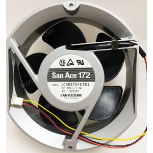 Sanyo 109E5724K501 24V 1.3A 31.2W 3wires Cooling Fan