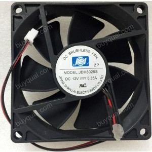 JSL JDH8025S 12V 0.35A 2 wires Cooling Fan
