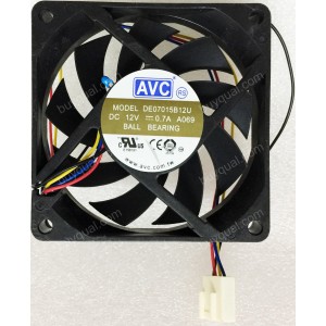 AVC DE07015B12U 12V 0.7A 3wires 4wires Cooling Fan