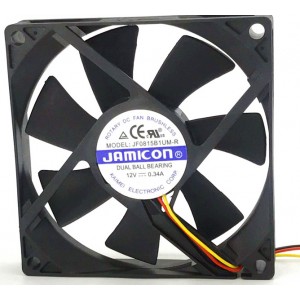 JAMICON JF0815B1UM-R 12V 0.34A 3wires Cooling Fan