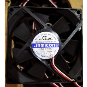 JAMICON JF0815H1LSBR 12V 0.06A 3wires Cooling Fan