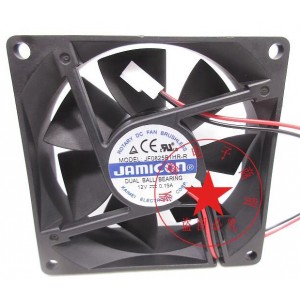 JAMICON JF0825B1HR-R 12V 0.19A 3wires Cooling Fan