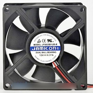 JAMICON JF0825B1UR-R 12V 0.37A 2wires Cooling Fan
