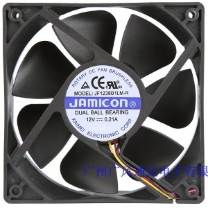 JAMICON JF1238B1LM-R 12V 0.21A 3wires Cooling Fan