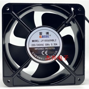 LABER JY18060HBL2 220/240V 0.35A 2wires Cooling Fan 