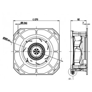 Ebmpapst K2E220-RB06-01 M2E068-CF 230V 0.45/0.6A 102/135W 4wires Cooling Fan - Inside Fan Replacement