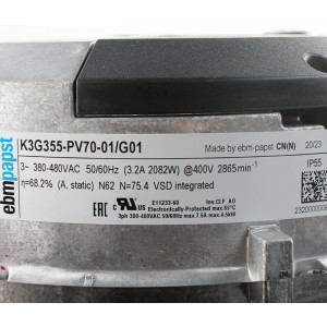 Ebmpapst K3G355-PV70-01/G01 380-480V 3.2A 2082W Cooling Fan 