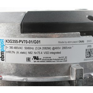 Ebmpapst K3G355-PV70-01/G01 380-480V 3.2A 2082W Cooling Fan - Original New