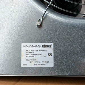 Ebmpapst K6E400-AA17-09 230V 68W/90W Cooling Fan