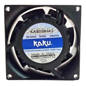 KAKU KA8038HA2 220/240V 0.09/0.07A 2wires Cooling Fan