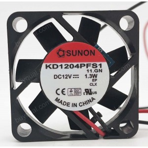 SUNON KD1204PFS1 12V 1.3W 2wires Cooling Fan