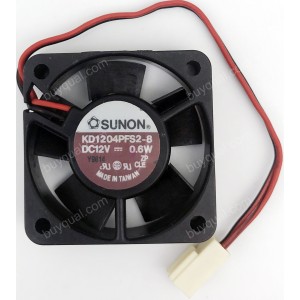 SUNON KD1204PFS2-8 12V 0.6W 2wires Cooling Fan