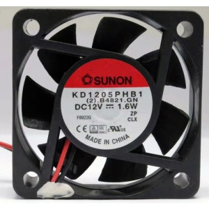 SUNON KD1205PHB1 12V 1.6W 2wires 3wires Cooling Fan