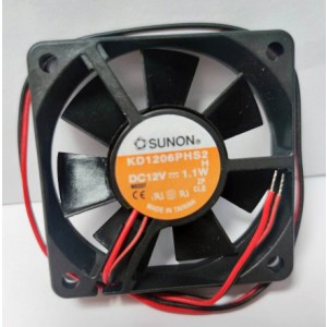 SUNON KD1206PHS2 12V 1.1W 2wires Cooling Fan 