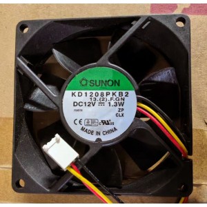 Sunon KD1208PKB2 F.GN 12V 1.3W 3wires Cooling Fan 