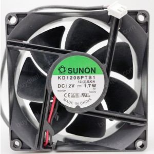 SUNON KD1208PTB1 12V 1.7W 2wires 3wires Cooling Fan - New