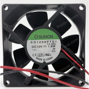 SUNON KD1208PTS1 12V 1.8W  2wires Cooling Fan