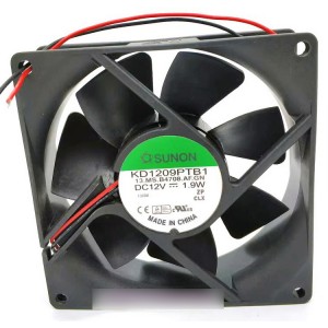 SUNON KD1209PTB1 12V 1.9W 2wires Cooling Fan