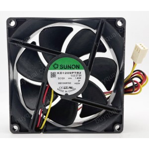 SUNON KD1209PTB2 12V 1.6W 3wires cooling fan