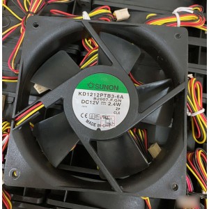 SUNON KD1212PTB3-6A KD1212PTB36A 12V 2.4W 3wires Cooling Fan 