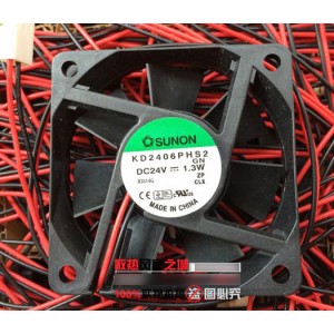 SUNON KD2406PHS2 KD2406PHS2.GN 24V 1.3W 2wires cooling fan