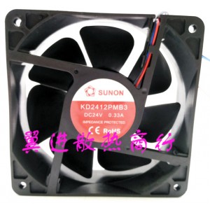 SUNON KD2412PMB3 24V 0.33A 3wires Cooling Fan