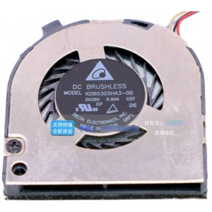 DELTA KDB0305HA3-00 5V 0.50A 4wires Cooling Fan