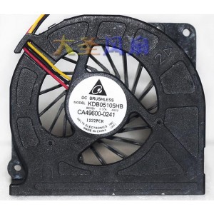 DELTA KDB05105HB 5V 0.37A 3wires Cooling Fan