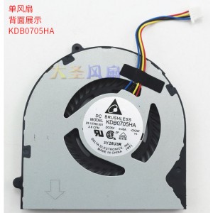 DELTA KDB0705HA-CK2W 5V 0.40A 4wires Cooling Fan