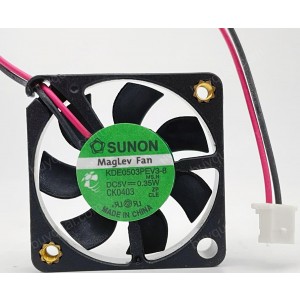 SUNON KDE0503PEV3-8 5V 0.35W 2wires Cooling Fan - Original new