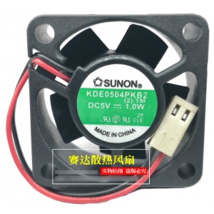 Sunon KDE0504PKB2 5V 0.21A 1W 3wires 2wires Cooling Fan