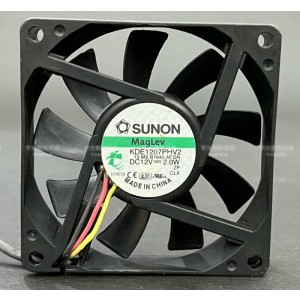 Sunon KDE1207PHV2 12V 2.2W 3wires Cooling Fan 