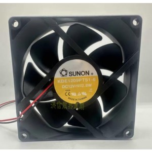 SUNON KDE1209PTS1-6 12V 2.8W 2wires Cooling Fan 