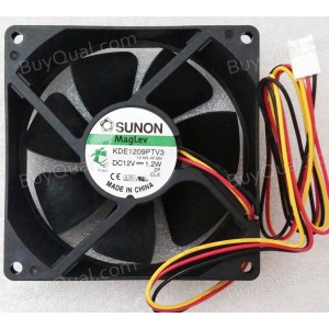 SUNON KDE1209PTV3 12V 1.0W 1.2W 3wires Cooling Fan