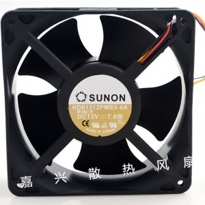 SUNON KDE1212PMBX-6A 12V 7.6W 3wires Cooling Fan